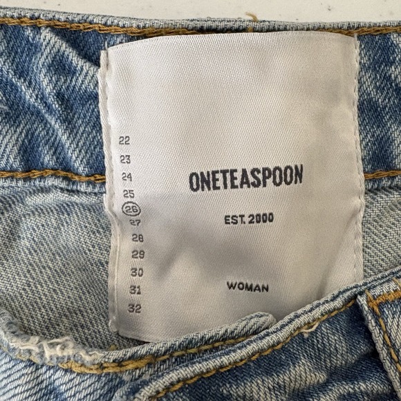 One Teaspoon Kansas Street Walker Shorts 80s High Waist Denim Shorts 26 - Picture 8 of 9